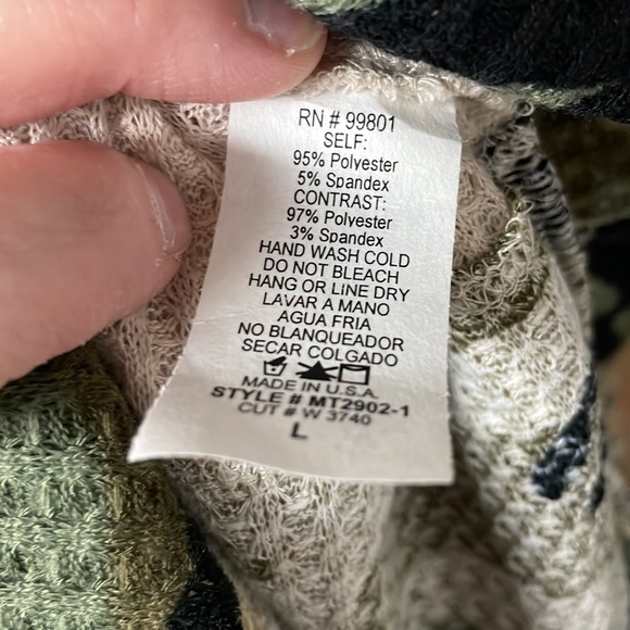 My Story size Large cowl collar waffle knit top - Picture 7 of 7